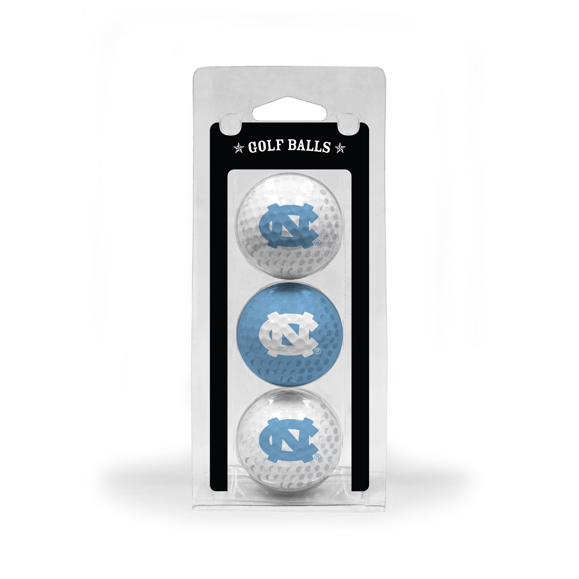 Team Golf NCAA North Carolina Tar Heels 3 Golf Ball Pack Regulation Size Golf Balls, 3 Pack, Full Color Durable Team Imprint