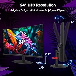 Sceptre Curved 24-inch Gaming Monitor 1ms 100Hz