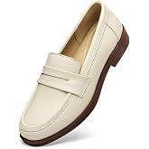 Freeberry Women&rsquo;s Comfortable &amp; Lightweight Leather Penny Loafers Slip On Business Casual Dress Shoes Office Work Flats Everyday Walking Shoes for Women