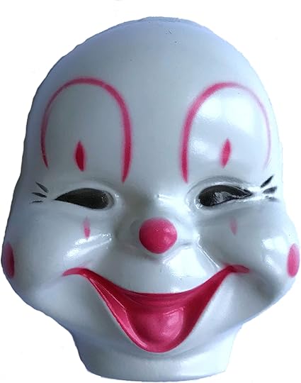 Amazon Com 5 Clown Celluloid Plastic Doll Face Mask Pack Of 4