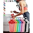 EBAT Protein Shaker Bottle 8 Color Value Pack for Family/Team,BPA Free,Classic Loop,Leak Proof,Scale 4/8/12 Oz,w. A Small Individual Whisk Blender,Pefect for Pre Workout & Coffee/Juice/Smoothie Drink