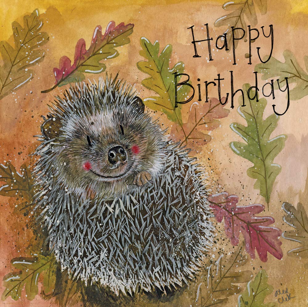 ALEX CLARK Happy Birthday Russell Hedgehog Card