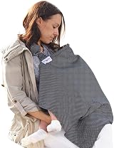 Juicy Bumbles Breastfeeding Cover with Pockets Black view 1