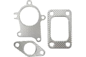 PSLER urbocharger Gasket - 38mm/1.5in Gasket 5Bolt Downpipe Combo Kit Fitting for T3/T4 Turbocharger