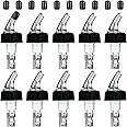 Automatic Measured Bottle Pourer Spout Liquor Pourers Bottle Jigger Quick Shot Spirit Measure, 1 oz/ 30 ml(Clear, Black,20 Pieces)