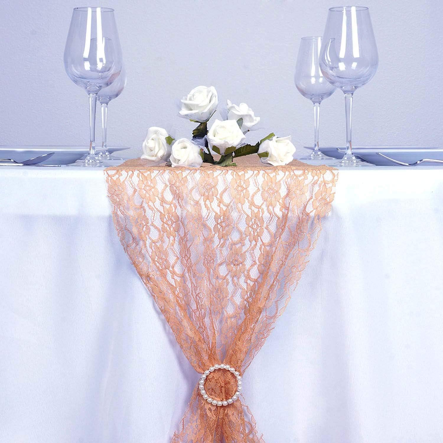 Best Blush Pink Lace Table Runner