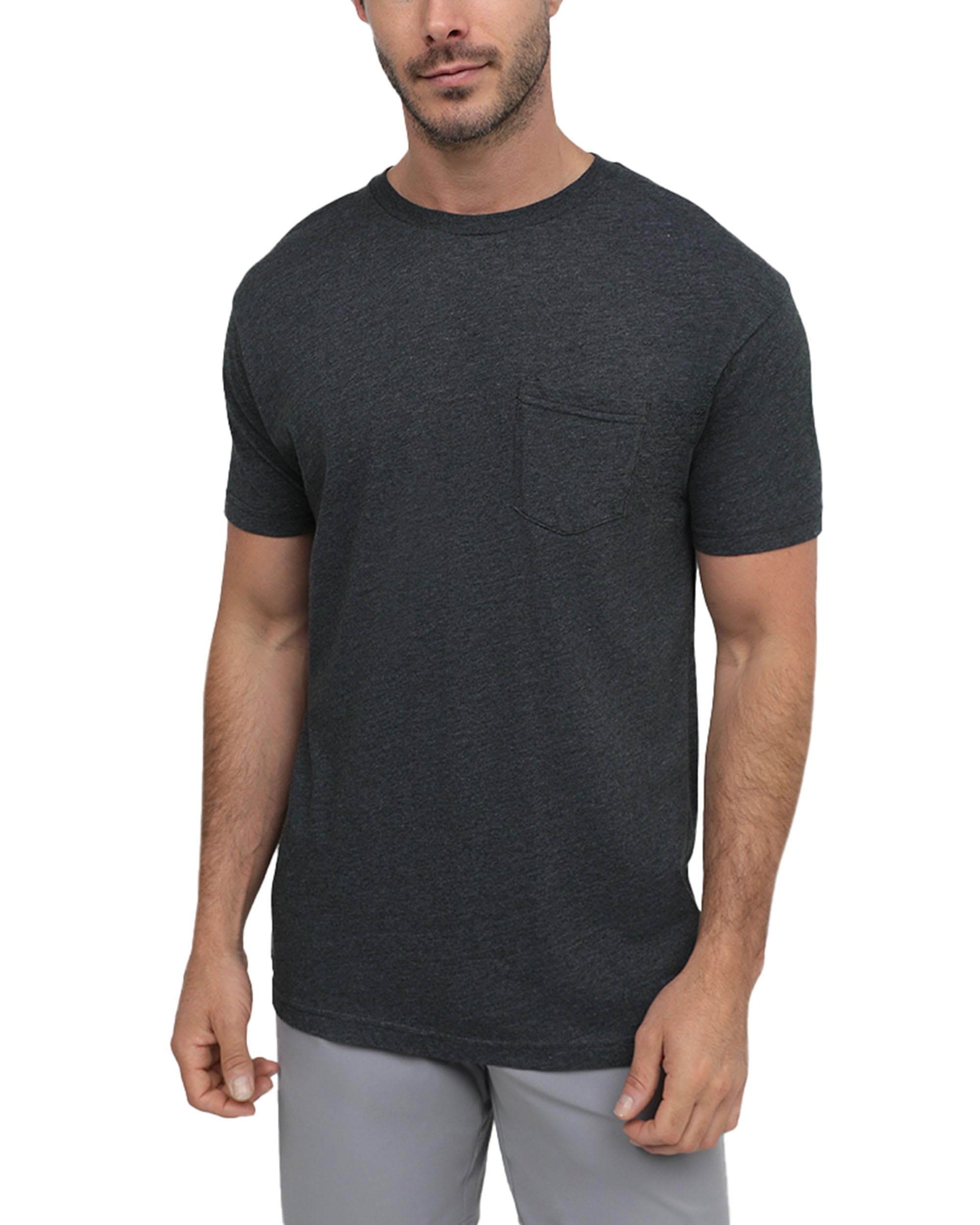 INTO THE AM Pocket T Shirts for Men S - 4XL Soft Fitted Short Sleeve Mens Pocket Tee Shirts