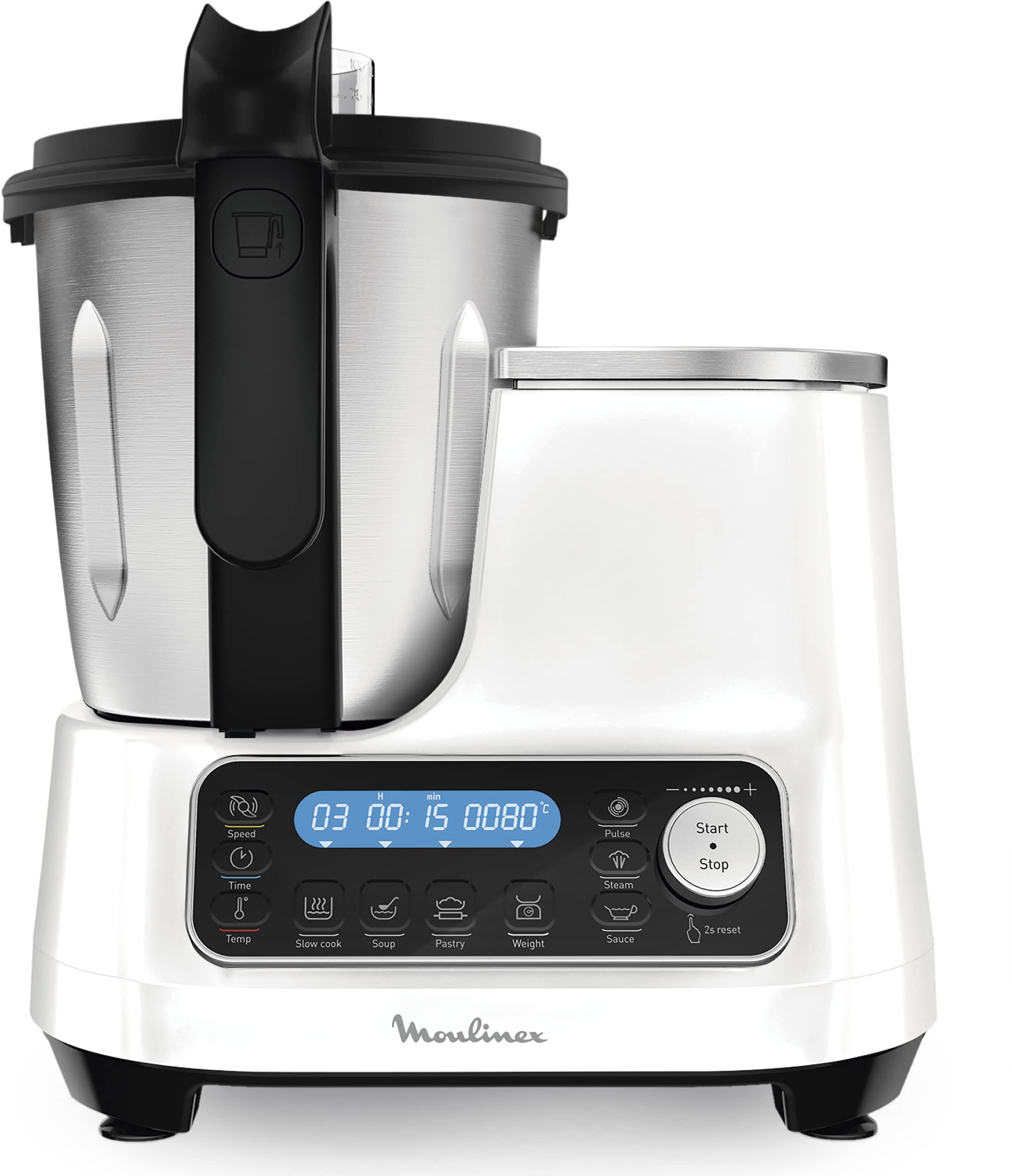 Moulinex-ClickChef-HF4SPRBL-Robot-de-cocina-multifuncion-1400W-36-l-recetario-en-Castellano-5-programas-Auto