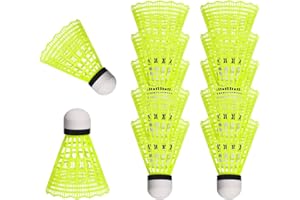 ZIYIZE 12 Pack Nylon Badminton Shuttlecocks Badminton Birdie Balls with Great Stability and Durability,Shuttlecock Indoor Outdoor Sports Hight Speed Training