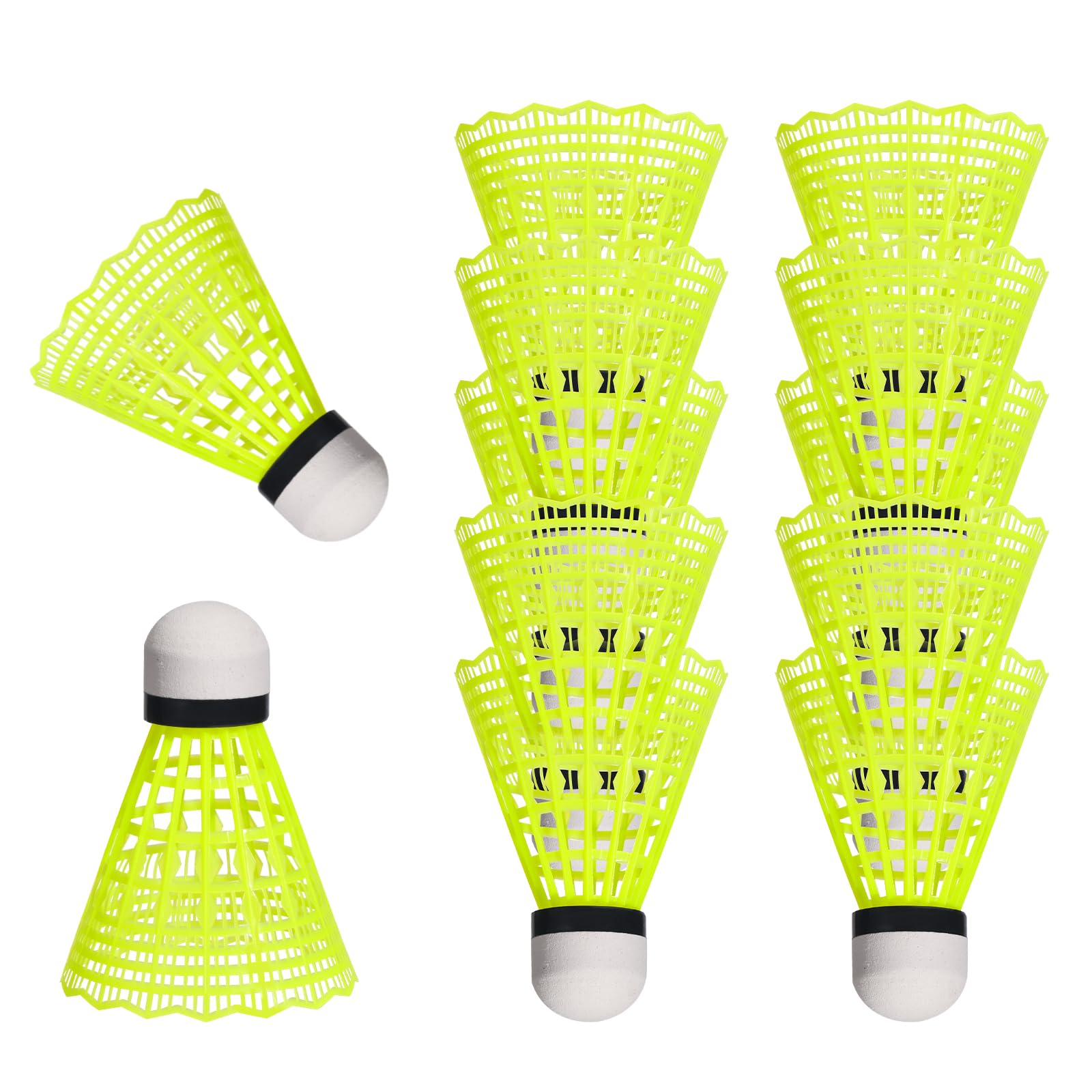 ZIYIZE 12 Pack Nylon Badminton Shuttlecocks