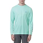 Guy Harvey Men's Long Sleeve Performance Sun Protection Shirt UPF 50+, Light Green, Large