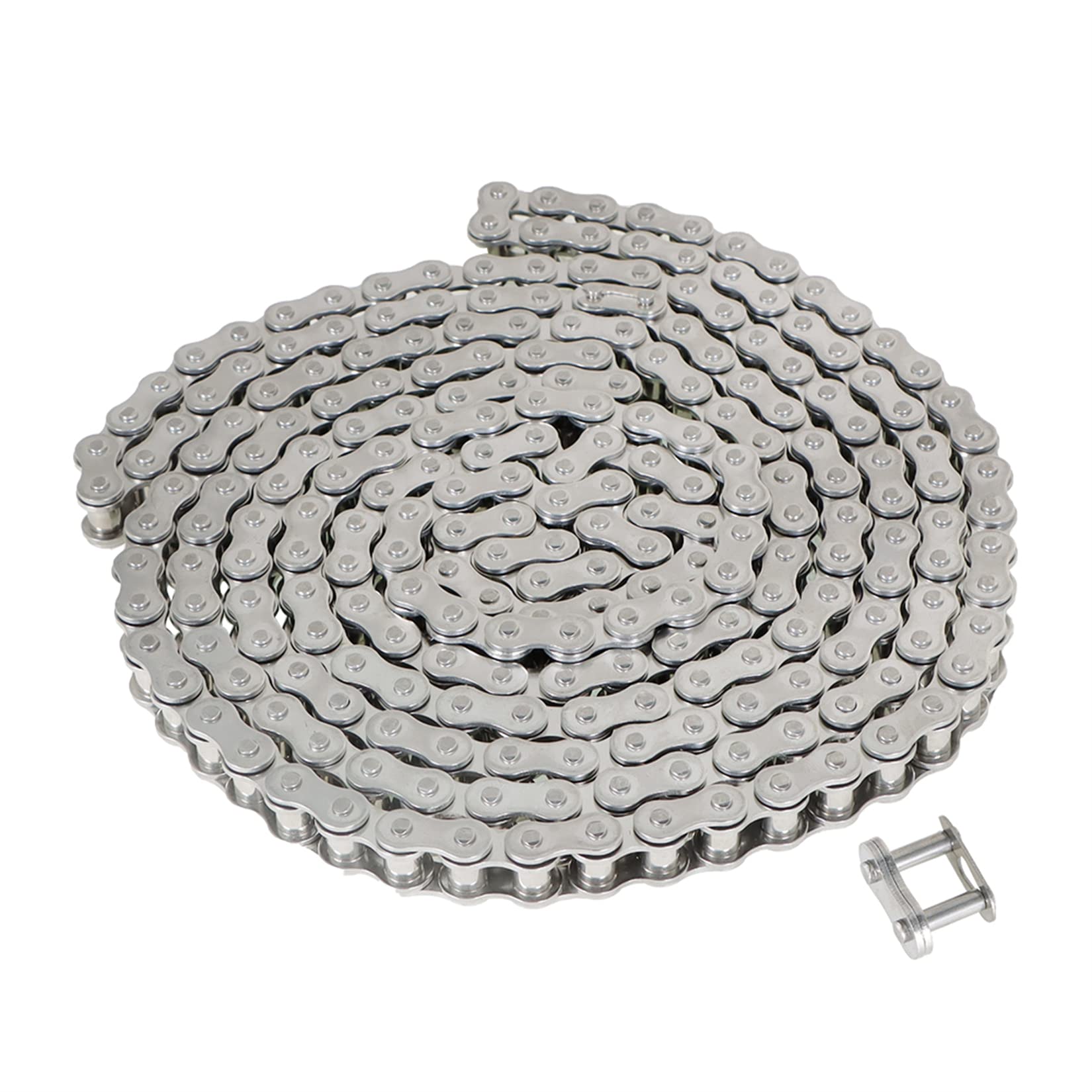 Photo 1 of findmall 40SS Roller Chain 10 Feet with 1 Connecting Links, 240 Links, Stainless Steel