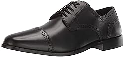 Nunn Bush Men's Norcross Cap Toe Oxford, Black, 8.5