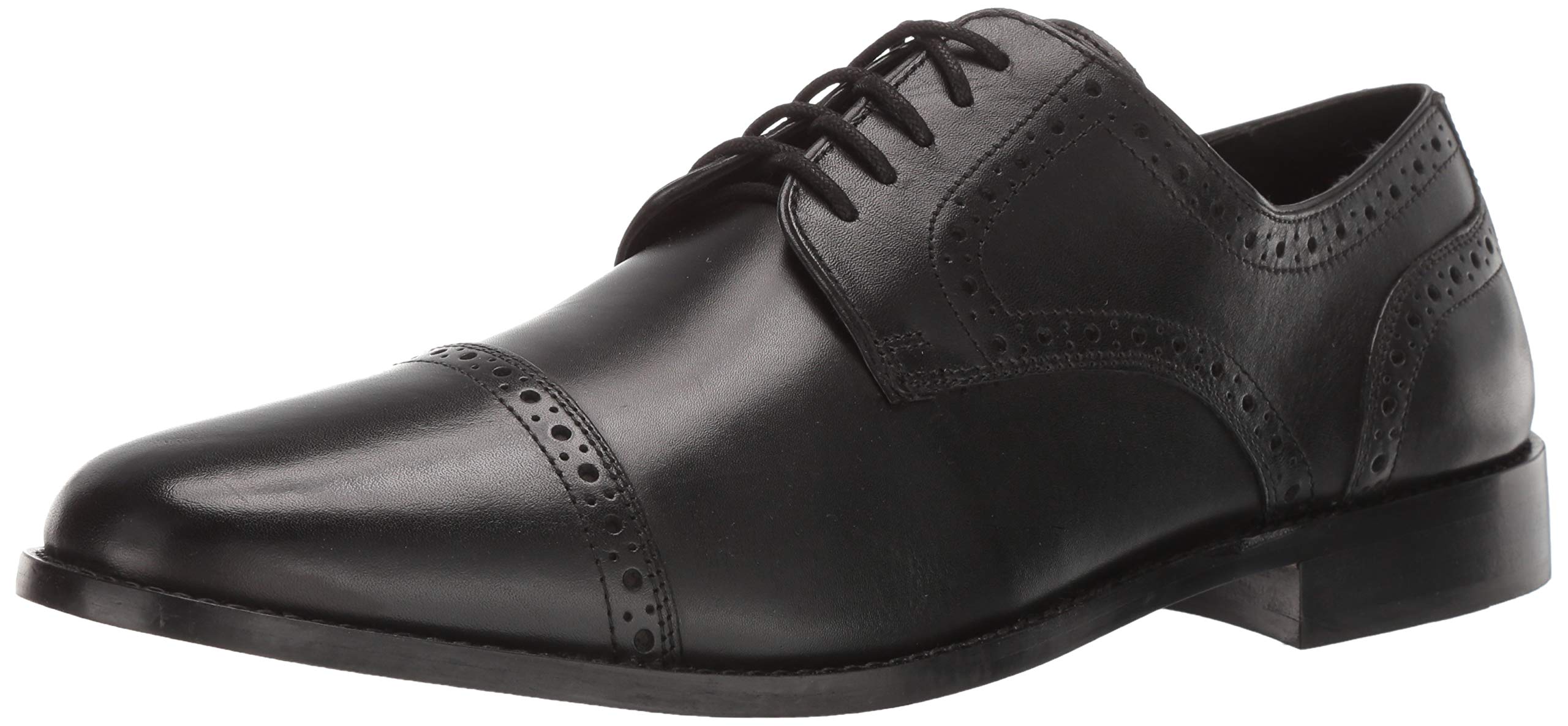 Nunn Bush Men's Norcross Cap Toe Oxford, Black, 8.5