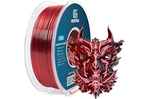 Geeetech Silk PLA Filament 1.75mm Silk Dual Color Filament, Coextrusion Dichromatic Metal-Like Shiny Consumable 1kg (2.2lbs) 1 Spool, Dimensional Accuracy +/- 0.02 mm, Black Red