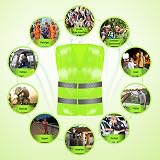 Chyaya 2 Pack Hi Vis Vests Reflective Safety Waistcoats Running Cycling Work view 6