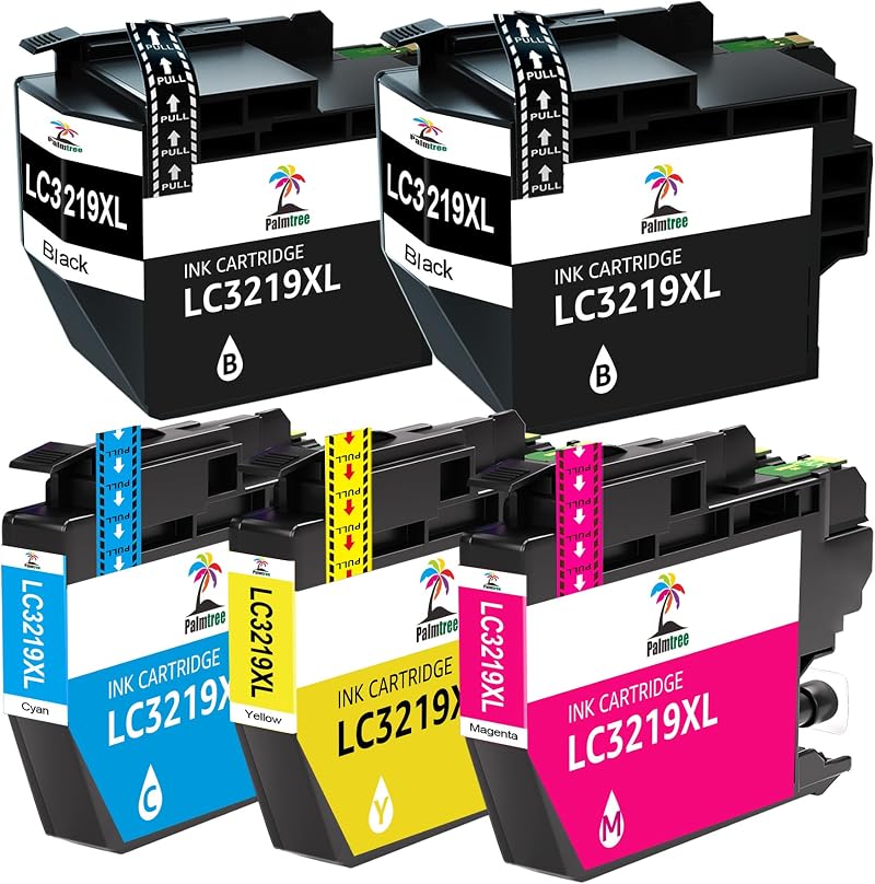 Palmtree LC3219XL Ink Cartridges 5 Pack for Brother MFC-J5330DW MFC-J5730DW