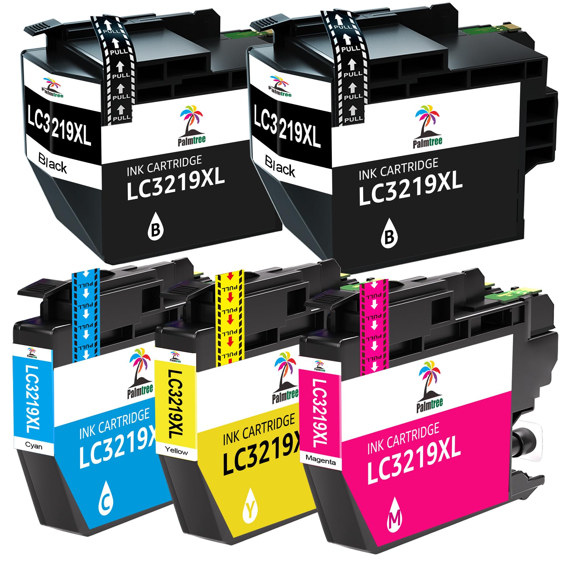 Palmtree LC3219XL Compatible Brother LC3219 LC3217 Ink Cartridges for Brother MFC-J5330DW MFC-J5335DW MFC-J5730DW MFC-J5930DW MFC-J6530DW MFC-J6930DW MFC-J6935DW (2Black, Cyan, Magenta, Yellow)
