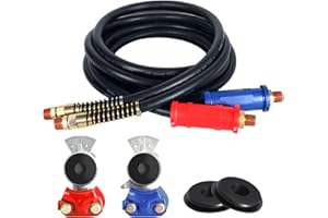TIROL 12FT Semi Truck Air Lines Kit - Air Lines for Semi Truck, Trailer, Brake Hoses with Gladhands & Leak-Proof Seals, Compatible with Freightliner Cascadia, Essential for Texas Long Haul