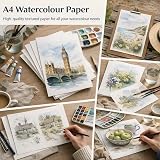 LUFEEMGA 60 Sheets A4 Watercolour Paper 300GSM 140 lb Cold-Pressed view 3