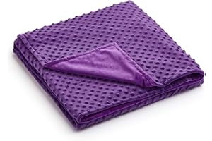 RelaxBlanket 60''x80'' Duvet Cover for Weighted Blanket | Premium Super Soft Minky Dot | Purple