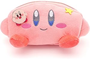 Ohjijinn kawaii Pink Pencil Case with Acrylic Badge, Kawaii Makeup Pouch, Japanese Cute Pencil Bag Anime Stationery Pouch Gift for Girls Women Kids