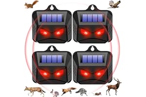 JAHY2TECH 4 Pack Solar Animal Repellent Outdoor Coyote Deterrent for Yard Racoon Repellent Outdoor Coyote Repellent,Deer Repellent Devices Predator Eyes Animal Deterrent Predator Lights for Chicken Coop Farm