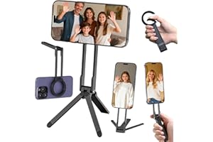Jemey Magnetic Phone Holder - Adjustable, Foldable Aluminum Alloy Stand with Silicone Grip, Compatible with iPhone 16/15/14/1