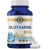 Vykee Nutrition L-Glutamine Capsules - Supplements for Muscle Recovery, Gut Health and Immune Support - Vegan, Non-GMO, Gluten-Free - 1500 mg, 120 Count