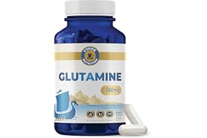 Vykee Nutrition L-Glutamine Capsules - Supplements for Muscle Recovery, Gut Health and Immune Support - Vegan, Non-GMO, Gluten-Free - 1500 mg, 120 Count