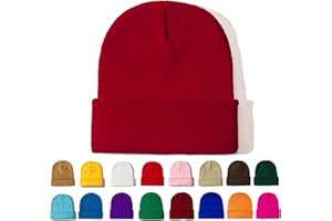 Ruqizhi Beanie Hats for Men Women Slouchy Beanie Hats Winter Knit Cuffed Beanie Soft Hat