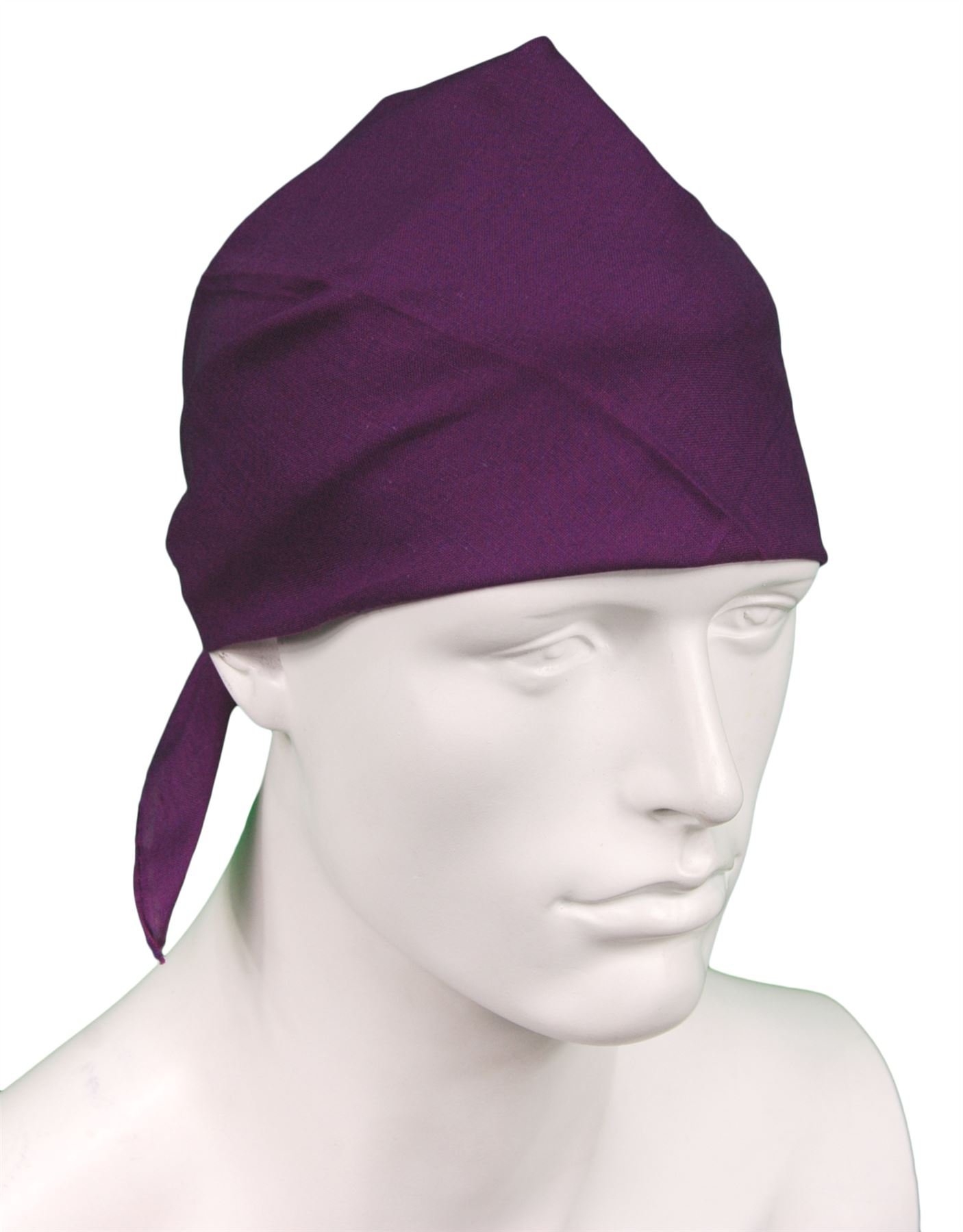 plain PURPLE cotton bandana headscarf