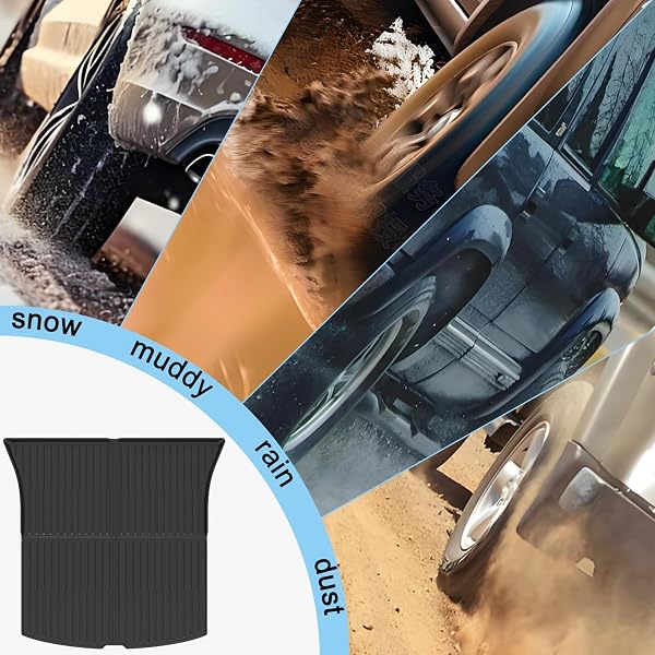 MODEL Y JUNIPER CARGO LINERS – ALL WEATHER REAR CARGO LINERS TRUNK TRAY FLOOR MATS PROTECTOR COMPATIBLE WITH 2025-2026 NEW MODEL Y JUNIPER,3D WATERPROOF DURABLE ODORLESS FLEXIBLE ANTI-SLIP CUSTOM-FIT