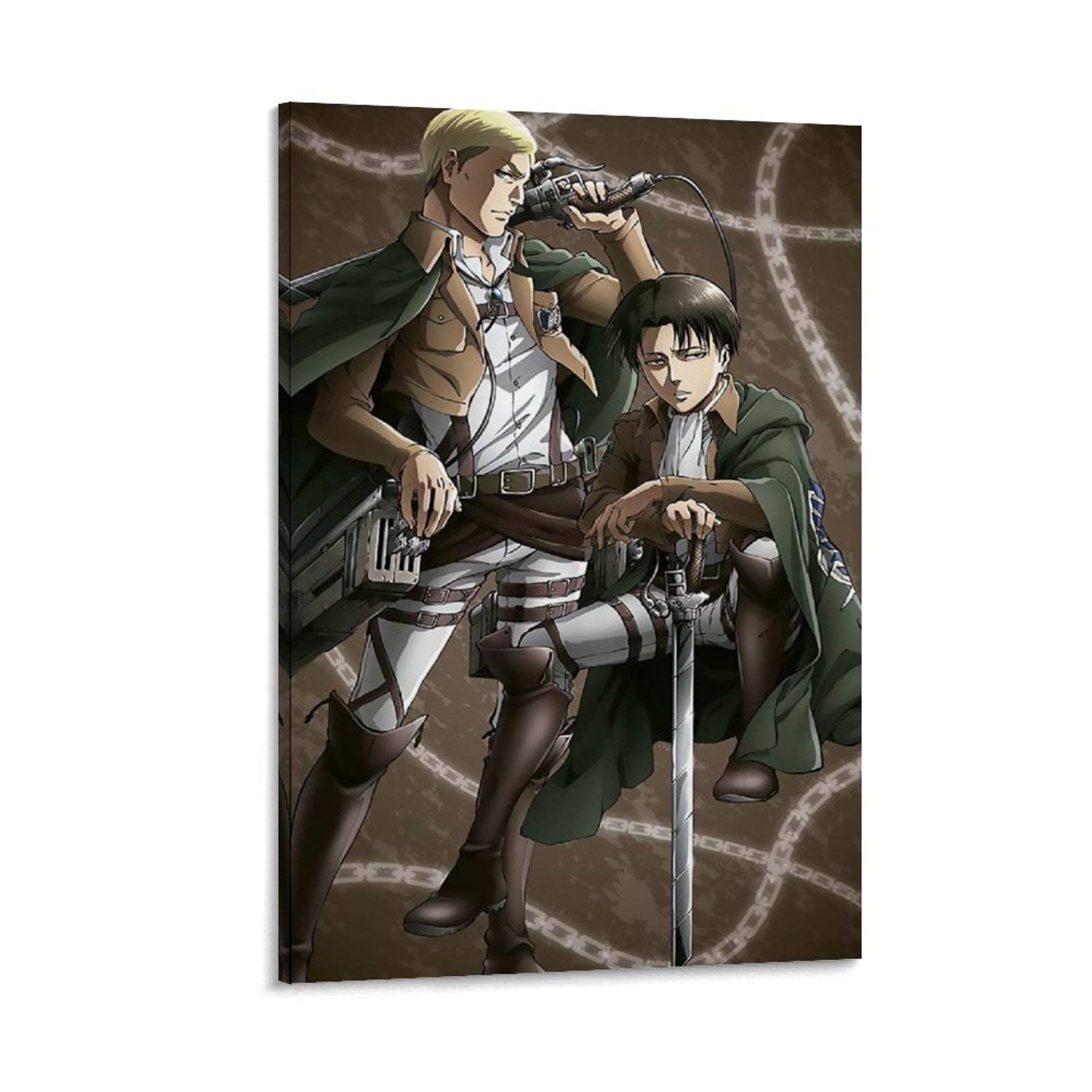 YINSHE Anime Poster Attack On Titan Levi Ackerman Erwin Smith Poster Decorative Painting Canvas Wall