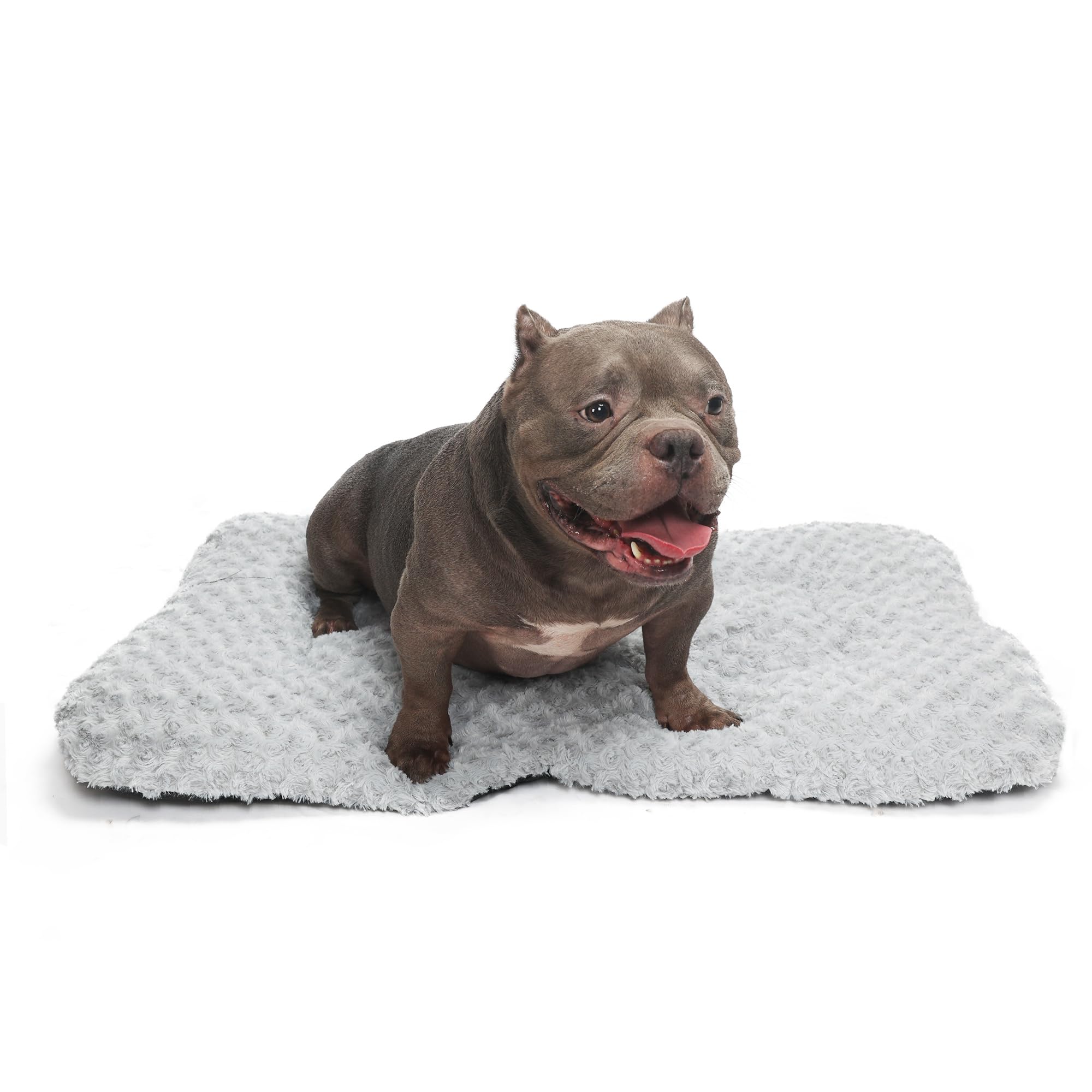 Photo 1 of 36 Inch Dog Crate Bed Deluxe Washable Dog Bed for Large Dogs Fluffy Comfy Kennel Cage Pad Mat with Non Skid Bottom 35 x 23 Inch, Grey