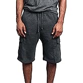 G-Style USA Men's Solid Fleece Heavyweight Cargo Shorts