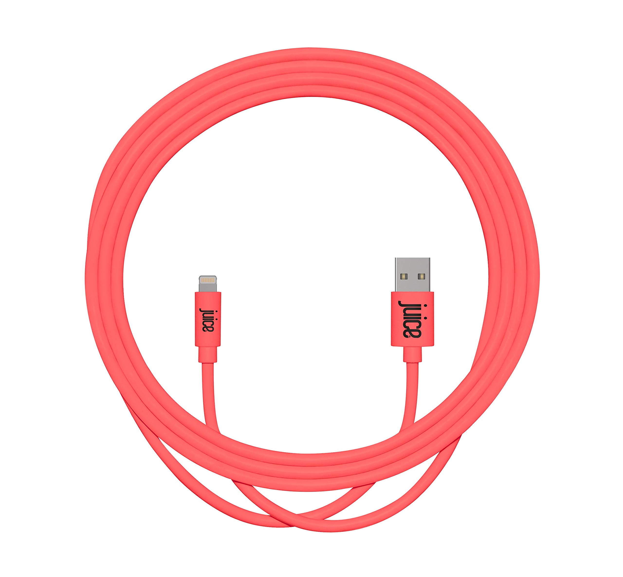 Juice XL Apple Lightning Charge and Sync Cable, Coral
