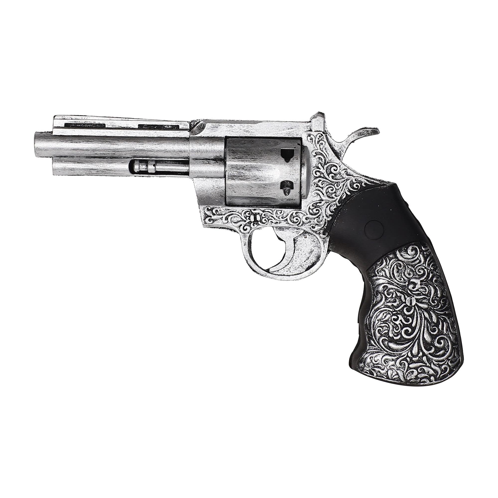 W WIDMANN MILANO Party Fashion - Latex Foam Fake Revolver for Adult, Authentic Design, Gangster, Thieves, Police, SWAT, FBI, Cowboy, Wild West, Steampunk, Carnival, Theme Parties