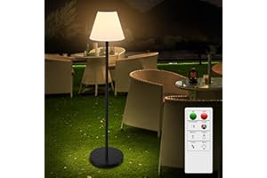 GGII Solar Outdoor Floor Lamp Dimmable LED USB Rechargeable RGB Warm White Lights for Yard Garden Patio(Round Base)