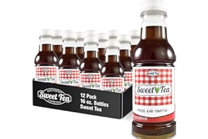 SOUTHERN SWEET TEA COMPANY PURE AND SIMPLE... PURIFIED WATER, PURE CANE SUGAR, CUSTOM BLENDED TEAS. Iced Tea Sweet, Real Brewed, Pure Cane Sugar, Caffeinated, All Natural No Artificial Flavors or Colors 16 Oz (12 Pack) by Southern Sweet Tea Company