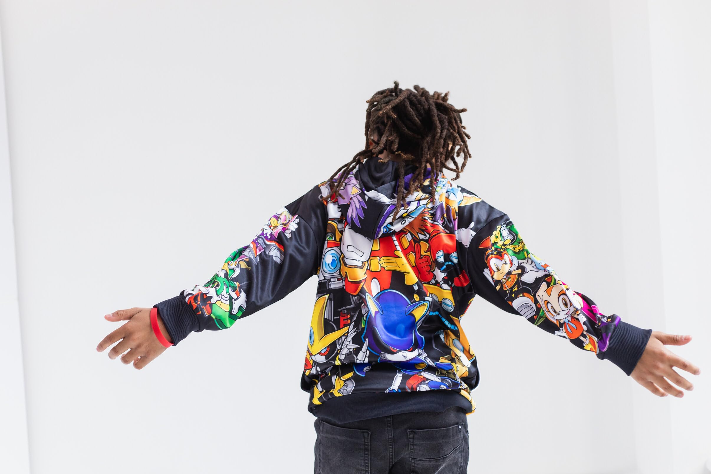 SEGA Sonic the Hedgehog Knuckles Shadow Tails Fleece Pullover Hoodie Little Kid to Big Kid