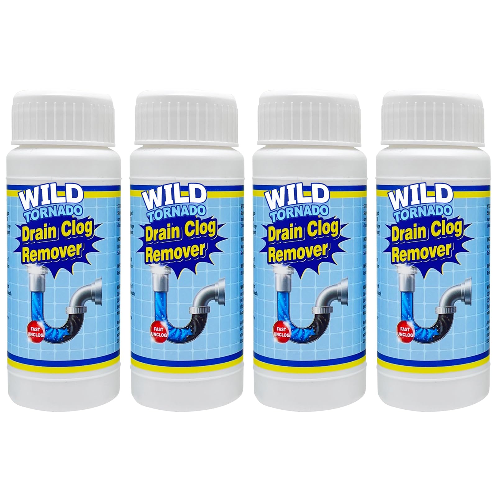 View 1 of **3 BOTTLES**Wild Tornado Pipe Dredge, Powerful Sink and Drain Cleaner Powder, Fast Foaming Drain Cleaner for Kitchen and Pipes Cleaning Tool Clog Remover