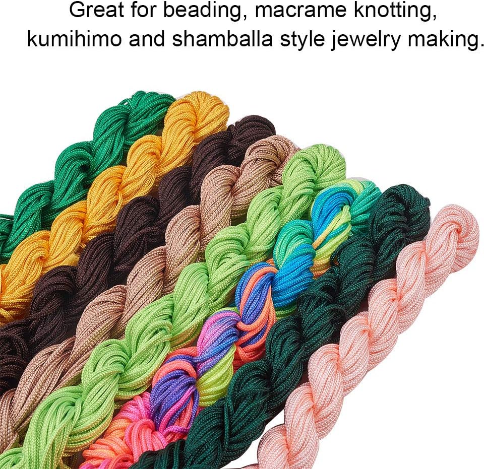 PH PandaHall 480 Yards Nylon Thread for Bracelets 20 Color Chinese Knotting Cord 1mm Nylon Cord Braided Beading String Blinds Lift Cords for Macrame Friendship Bracelet Hair Decor Christmas Ornament - Image 4