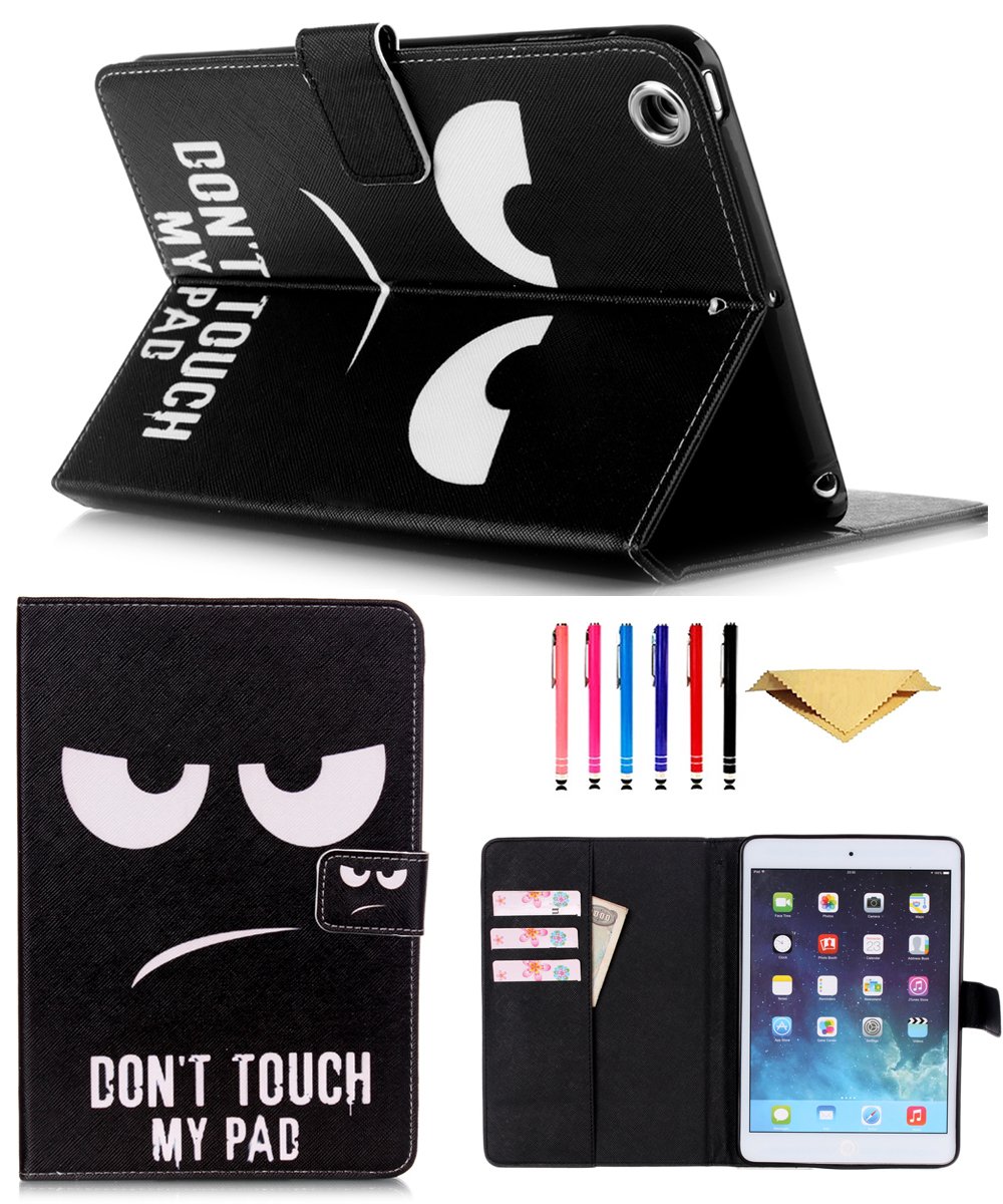 iPad Mini Case,MOKASE Mini 2 3 4 5 Synthetic Leather Case Smart Kickstand Case Cover Flip Wallet Protective Case Cover for iPad Mini 1 2 3 4 5 (Big Eye)