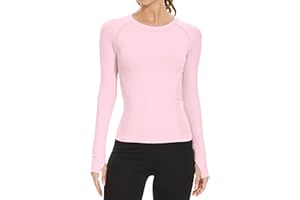 MathCat Workout Shirts for Women Long Sleeve, Workout Tops for Women, Quick Dry Gym Athletic Tops，Seamless Yoga Shirts