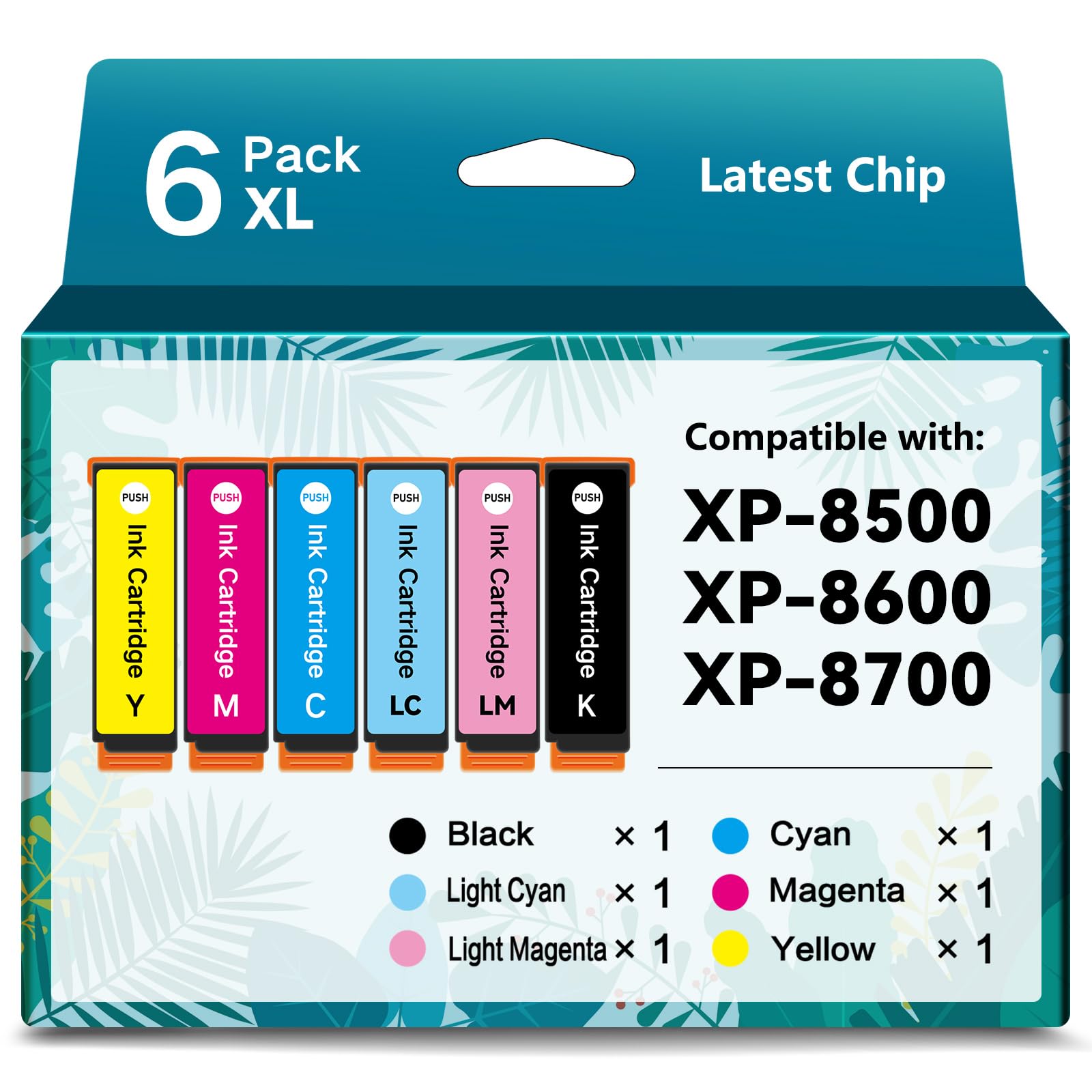 Photo 1 of Remanufactured Ink Cartridges for Epson 312XL Ink Cartridges for T312 T312XL for Expression Photo XP-8500 XP-8600 XP-8700 (6 Pack,1 Black,1 Cyan,1 Magenta,1 Yellow,1 Light Cyan,1 Light Magenta )