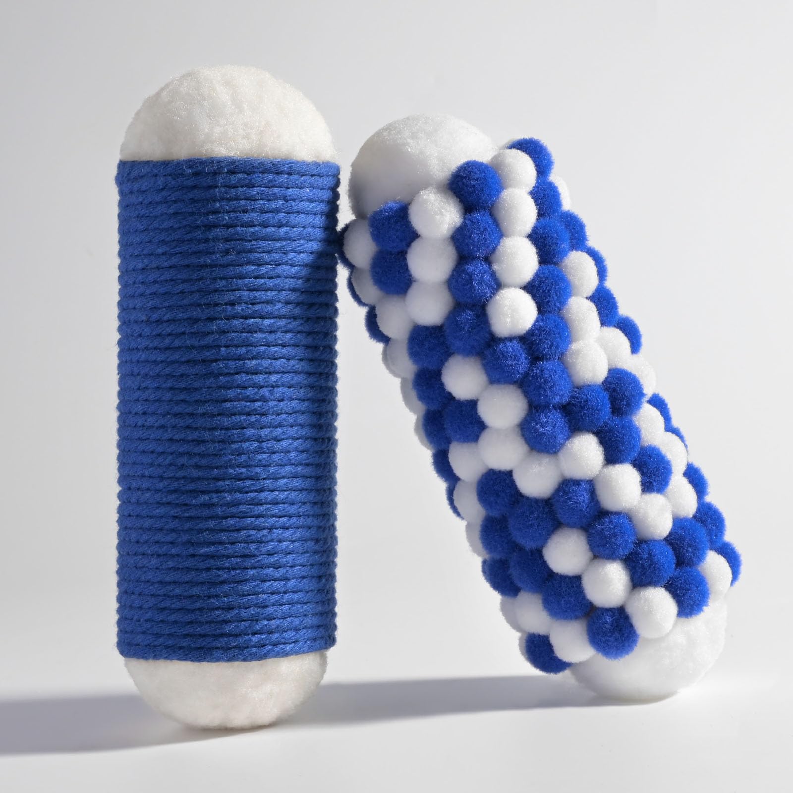 Bouiexye 2 Pieces Handmade Rope Textured Adults Autism Fidgets for Anxiety and Stress Autism Sensory Toys for Autistic Anxious Adults Classroom Educational Tool (Blue)