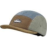 CLAPE Short Brim Corduroy 5 Panel Baseball Cap, Vintage Block-Color Breathable Dad Hat, Adjustable Snapback Trucker Hat