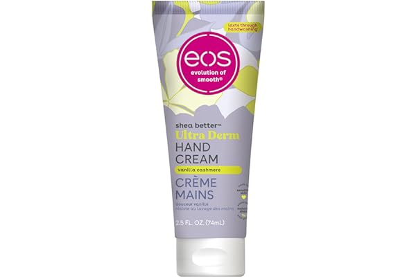 eos Shea Better Hand Cream - Vanilla Cashmere Hand Lotion | Instant Hydration + Lasting Protection | 2.5 oz