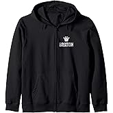 Brixton the King / Crown & Name for Men Called Brixton Zip Hoodie